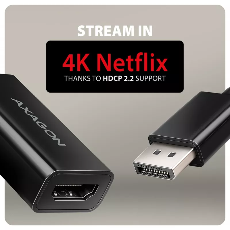 Axagon RVD-HI20N DisplayPort -> HDMI 2.0b -adapteri, 4K/60Hz