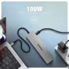 Axagon HMC-7HX2 USB 5Gbps -keskitin, 2x USB-A, USB-C, 2x HDMI 4K/60Hz, RJ-45, PD 100W