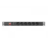 PDU Lanberg PDU-06F-0200-BK 6 AC-lähtöä 1U musta