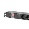 PDU Lanberg PDU-06F-0200-BK 6 AC-lähtöä 1U musta