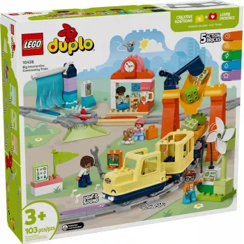 LEGO DUPLO 10428 suuri interaktiivinen yhteisöjuna -leikkijunasetti — suuri interaktiivinen juna pienille lapsille