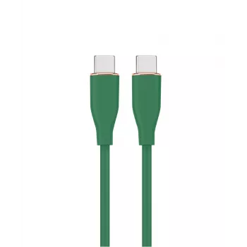 GEMBIRD USB Type-C Power Delivery (PD) 60W -lataus- ja datasilikoonikaapeli, 1,5 m Midnight Green