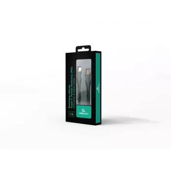 GEMBIRD USB Type-C Power Delivery (PD) 60W -lataus- ja datasilikoonikaapeli, 1,5 m Midnight Green