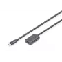 DIGITUS aktiivinen USB-C-jatkokaapeli – 5G USB 3.2 Gen1 USB-C – USB-C (M/F) – 5 m