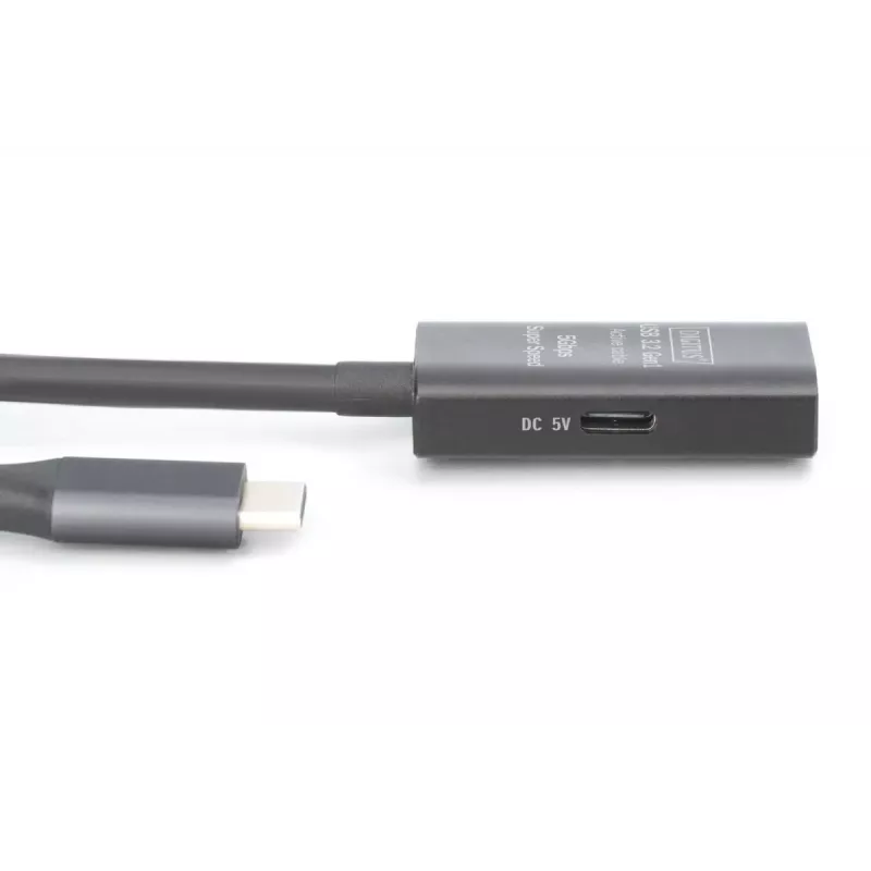 DIGITUS aktiivinen USB-C-jatkokaapeli – 5G USB 3.2 Gen1 USB-C – USB-C (M/F) – 5 m