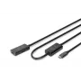 DIGITUS aktiivinen USB-C-jatkokaapeli - 5G USB 3.2 Gen1 USB-C - USB-C (M/F) - 10 m