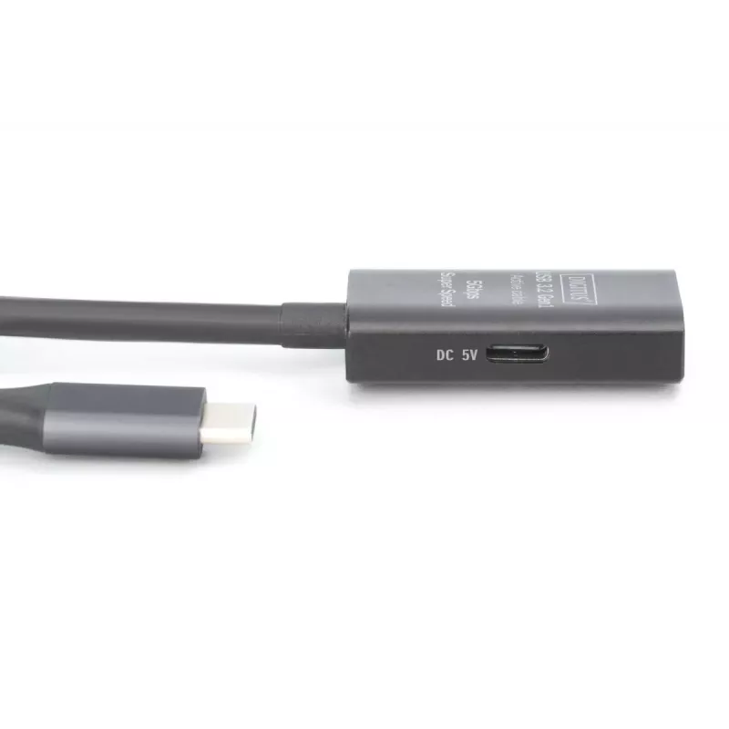 DIGITUS aktiivinen USB-C-jatkokaapeli - 5G USB 3.2 Gen1 USB-C - USB-C (M/F) - 10 m