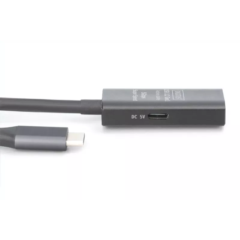 DIGITUS aktiivinen USB-C-jatkokaapeli – 5G USB 3.2 Gen1 USB-C – USB-A (M/F) – 10 m