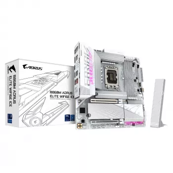 Emolevy GIGABYTE B860M AORUS ELITE WF6E ICE, Intel Core Ultra, LGA 1851, Micro ATX