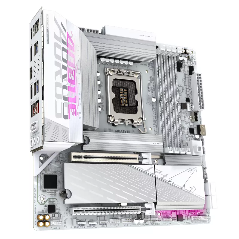 Emolevy GIGABYTE B860M AORUS ELITE WF6E ICE, Intel Core Ultra, LGA 1851, Micro ATX