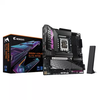 GIGABYTE B860M AORUS ELITE WIFI6E -emolevy - Intel Core Ultra -sarjan suorittimet, 12+1+2+1 vaiheen VRM, jopa 9200 MHz DDR5, 1x PCIe 5.0 + 2x PCIe 4.0 M.2, 2,5 GbE LAN, WIFI 6E, Thunderbolt