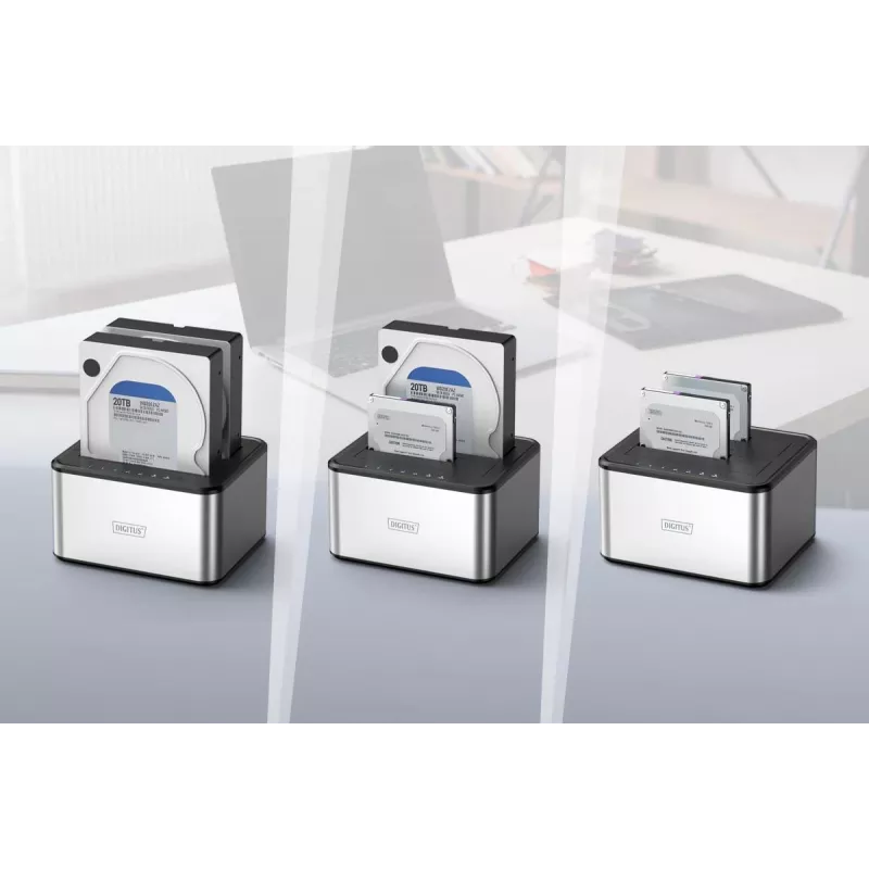 DIGITUS SATA-telakka USB 3.0 – 2-porttinen 2,5