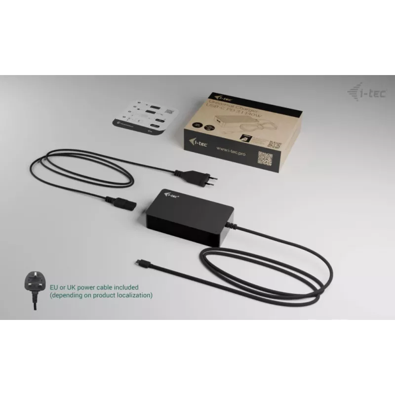 i-tec yleislaturi USB-C PD 3.1 140 W, sisäkäyttö, vaihtovirta, 28 V, 5 A, musta
