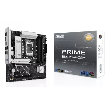 Emolevy ASUS PRIME B860M-A-CSM — Intel B860, LGA 1851, micro ATX, DDR5, 4 DIMM, 256 GB, 2,5 Gb Ethernet, 4x SATA III, M.2, 1x PCIe x16