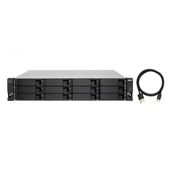 QNAP - TL-R1200C-RP - levytaulukko - 12 paikkaa (SATA-600) USB 3.2 Gen 2 (ulkoinen) rack-asennettava 2U