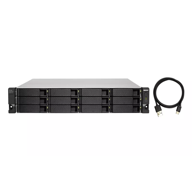 QNAP - TL-R1200C-RP - levytaulukko - 12 paikkaa (SATA-600) USB 3.2 Gen 2 (ulkoinen) rack-asennettava 2U