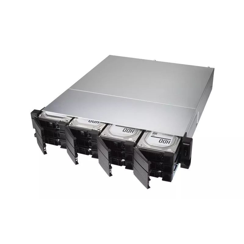 QNAP - TL-R1200C-RP - levytaulukko - 12 paikkaa (SATA-600) USB 3.2 Gen 2 (ulkoinen) rack-asennettava 2U