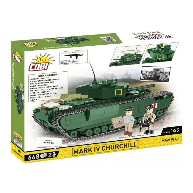 Cobi Blocks Mark IV Churchill -rakennussarja, 668 osaa (COBI-3128)