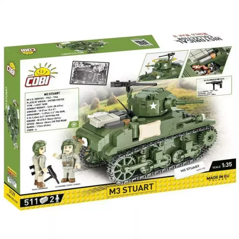COBI M3 Stuart rakennussarja, 511 osaa