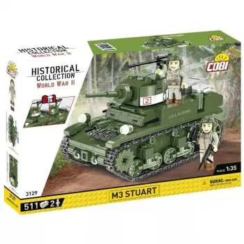 Rakennussarja Cobi Blocks M3 Stuart, 511 osaa, yhteensopiva muiden merkkien kanssa
