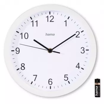 Hama Elba kvartsikello pyöreä valkoinen