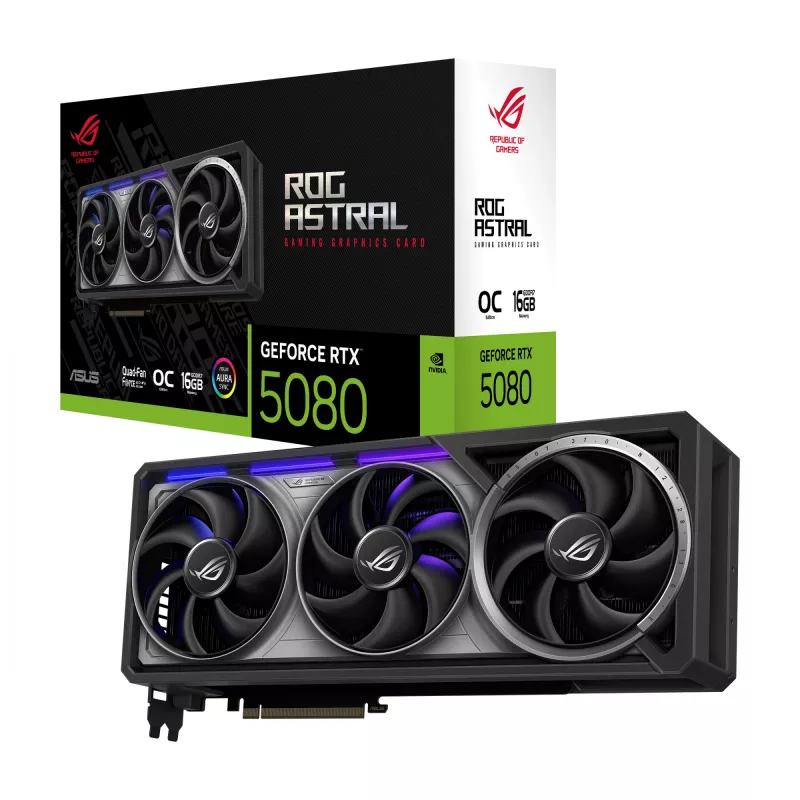 ASUS ROG Astral - -RTX5080-O16G-GAMING NVIDIA GeForce RTX 5080 16 GB GDDR7