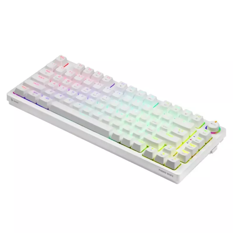 Pelinäppäimistö Savio Phenix WHITE GAT keltainen USB Bluetooth QWERTY