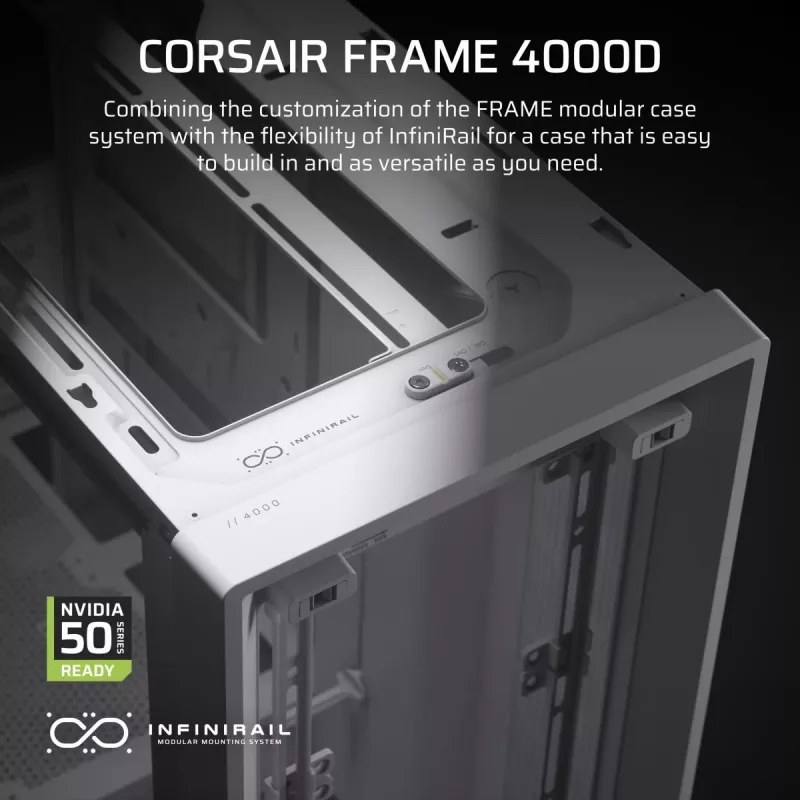 CORSAIR Mid-tower - kotelo Midi Frame 4000d valkoinen