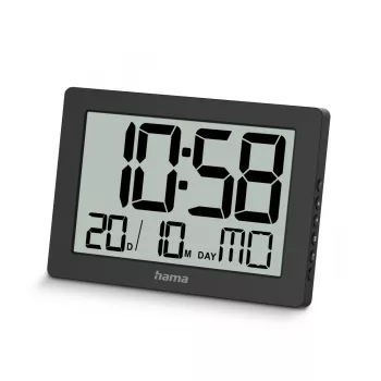 Digitaalikello Hama 00222230 suorakaiteen muotoinen musta seinä/pöytä paristo
