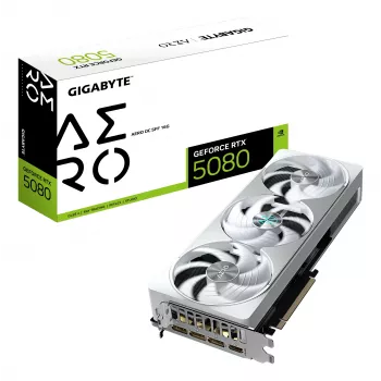 GIGABYTE GeForce RTX 5080 AERO OC SFF 16G näytönohjain - 16 GB GDDR7, 256 Bit, PCI-E 5.0, 2730 MHz ydinkellotaajuus, 3 x DisplayPort, 1 x HDMI, GV-N5080AERO OC-16GD