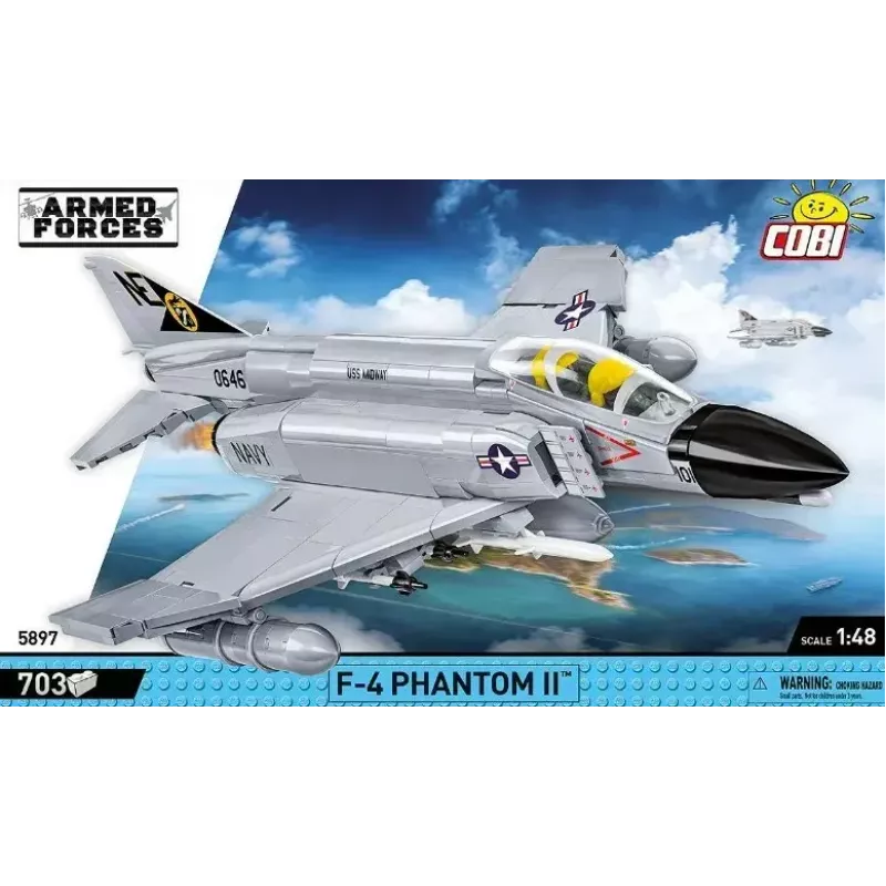 Cobi Blocks Armed Force F-4 Phantom II malli, 703-osainen rakennussarja
