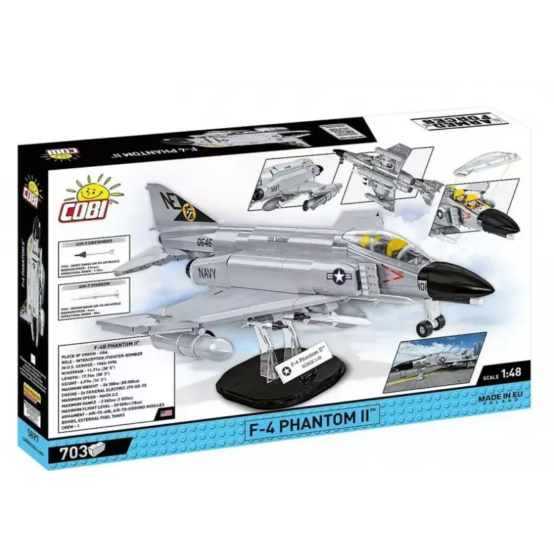 Cobi Blocks Armed Force F-4 Phantom II malli, 703-osainen rakennussarja