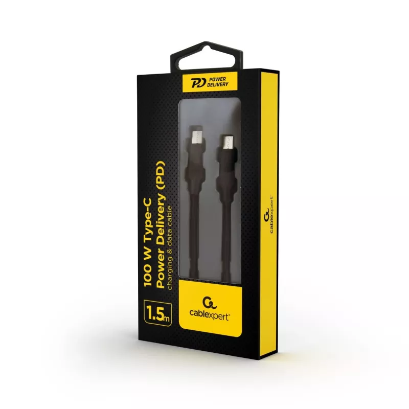 GEMBIRD USB Type-C Power Delivery (PD) 100W lataus- ja datakaapeli, 1,5 m