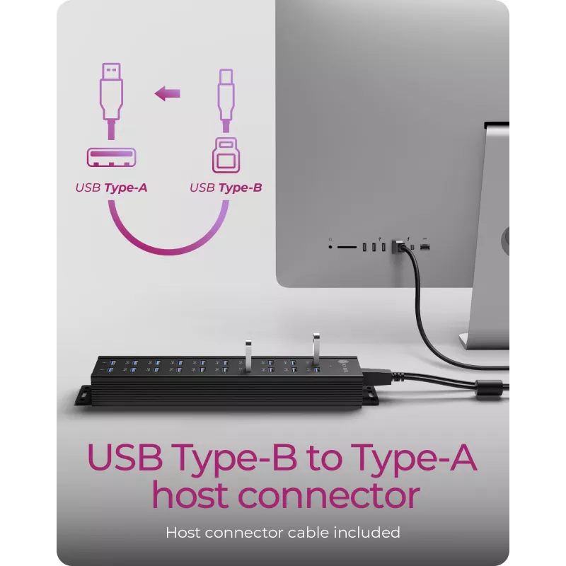 ICY BOX IB-HUB1720-U3 musta