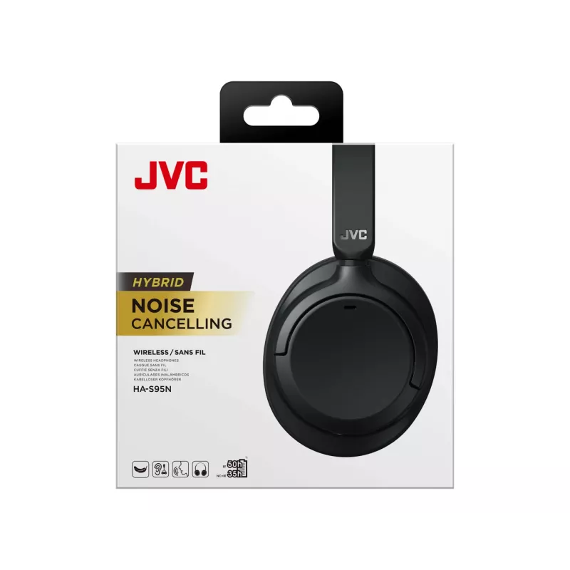 JVC ‎HA-S95N headset johdollinen & langaton panta puhelut/musiikki Bluetooth musta
