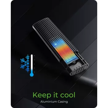 ICY BOX IB-1808MCT-CU31 SSD-kotelo musta M.2