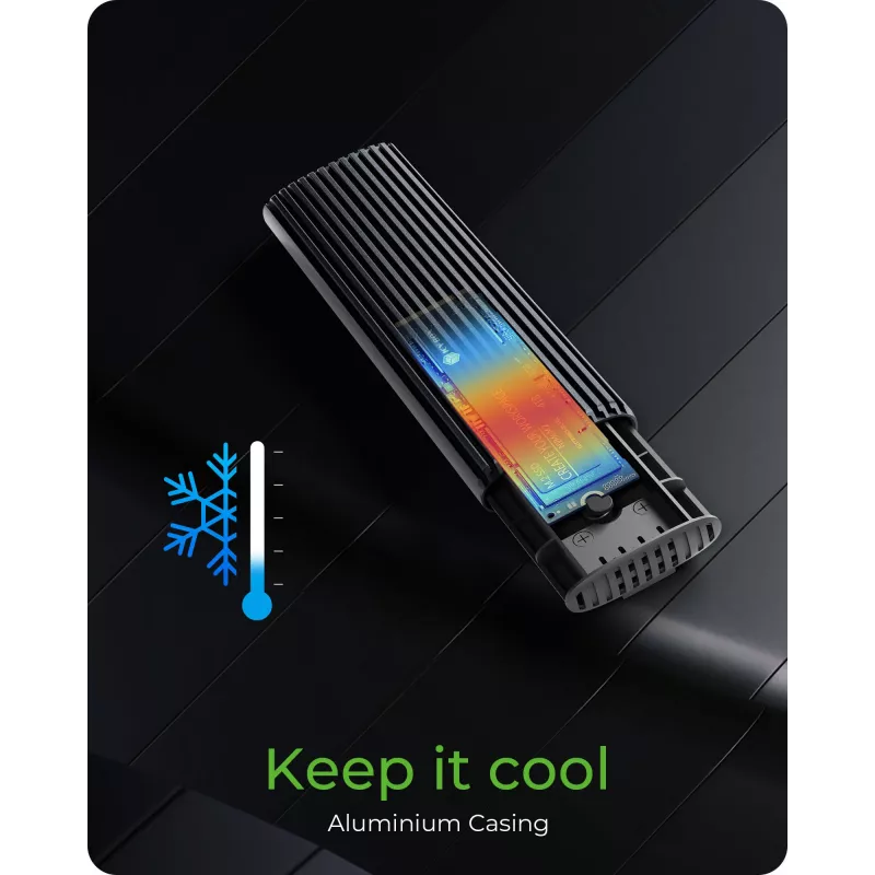 ICY BOX IB-1808MCT-CU31 SSD-kotelo musta M.2