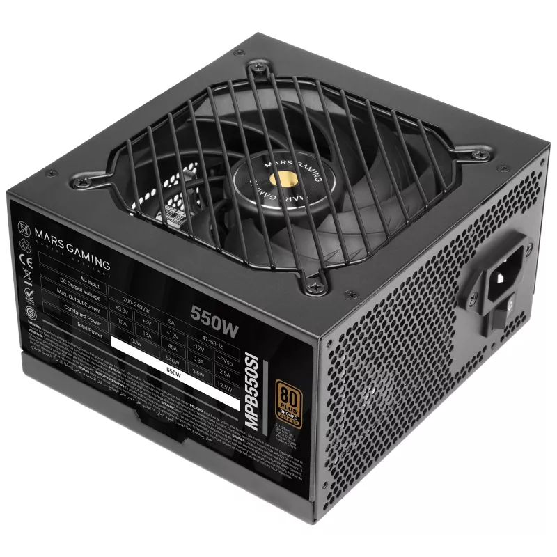 Mars Gaming MPB550SI virtalähde 550 W 24-pin ATX ATX musta