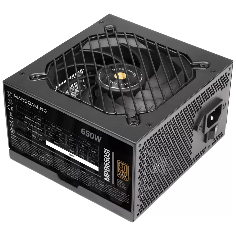 Mars Gaming MPB650SI virtalähde 650 W 24-pin ATX ATX musta