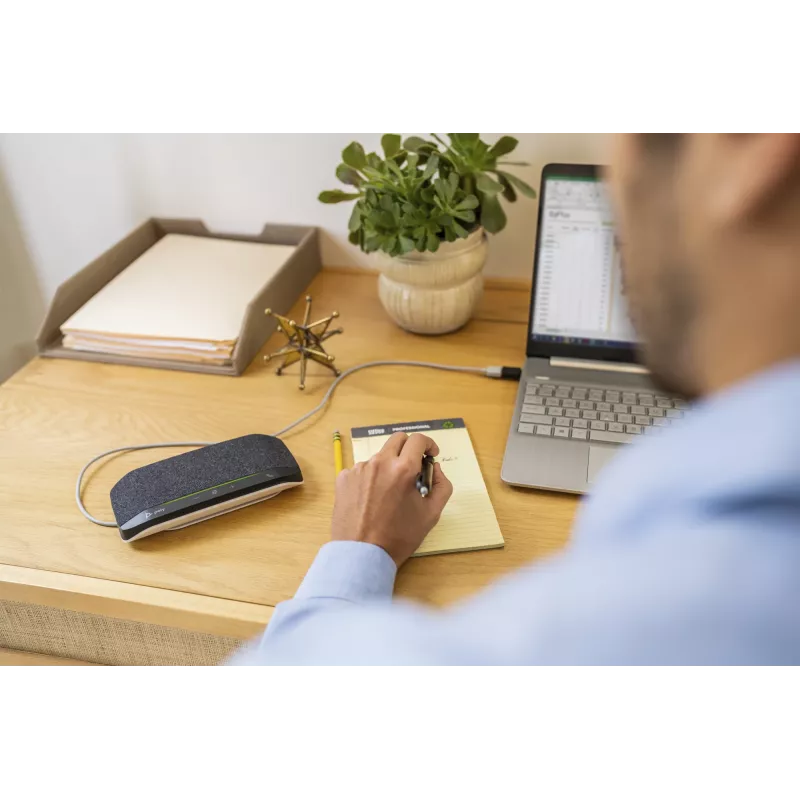 HP Poly Sync 10 USB-A USB-C kaiutinpuhelin, PC, hopea, 0.715 m, IP64, Windows 10, Windows 11, MacOS