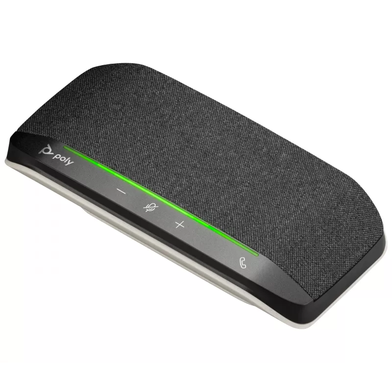 HP Poly Sync 10 USB-A USB-C kaiutinpuhelin, PC, hopea, 0.715 m, IP64, Windows 10, Windows 11, MacOS