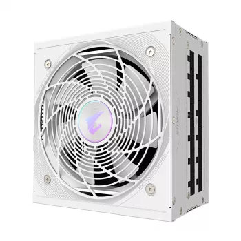 Virtalähde GIGABYTE AORUS ELITE P850W 850W ATX 80 PLUS Platinum täysmodulaarinen valkoinen 120mm tuuletin