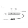 i-tec USB-C/USB-A-latausmetalli-HUB 7 porttia (3x USB-C, 4x USB-A)