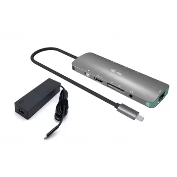 i-tec USB-C Metal Nano -telakointiasema 4K HDMI LAN Power Delivery 100 W + yleislaturi 100 W