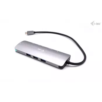 i-tec USB-C Metal Nano -telakointiasema 4K HDMI LAN Power Delivery 100 W + yleislaturi 100 W