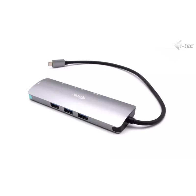 i-tec USB-C Metal Nano -telakointiasema 4K HDMI LAN Power Delivery 100 W + yleislaturi 100 W