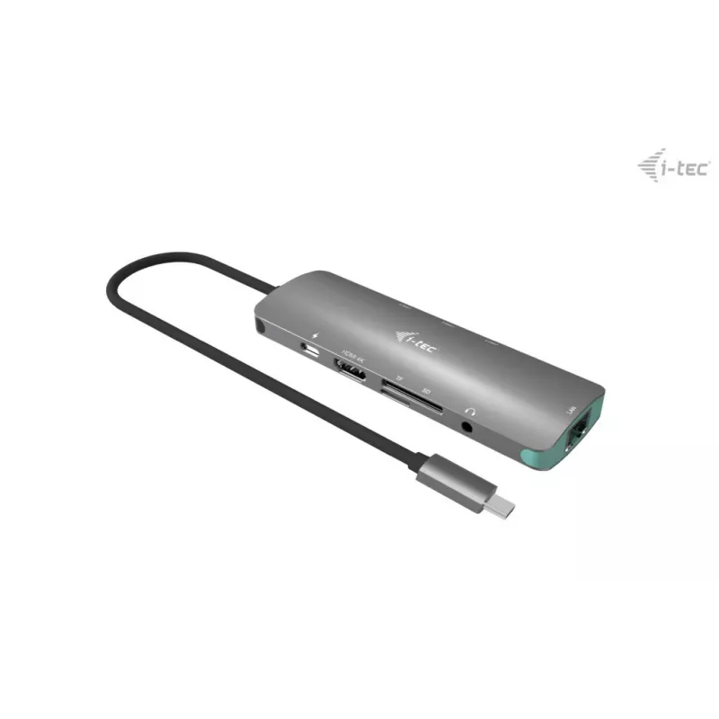 i-tec USB-C Metal Nano -telakointiasema 4K HDMI LAN Power Delivery 100 W + yleislaturi 100 W