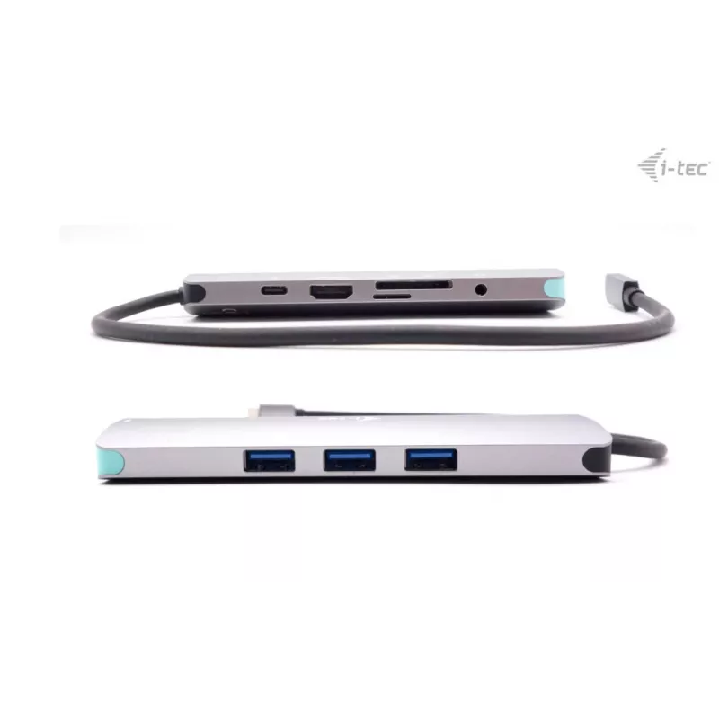 i-tec USB-C Metal Nano -telakointiasema 4K HDMI LAN Power Delivery 100 W + yleislaturi 100 W