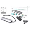 i-tec USB-C Metal Nano -telakointiasema 4K HDMI LAN Power Delivery 100 W + yleislaturi 100 W