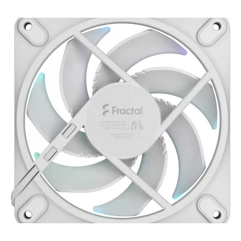 FRACTAL DESIGN jäähdytystuuletin Momentum 12 RGB valkoinen